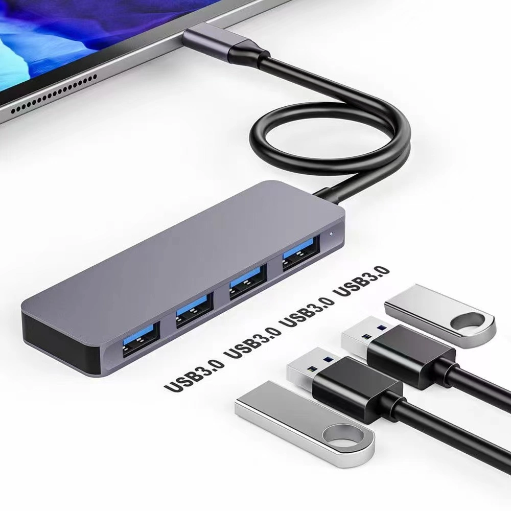 2023 Hot Sale USB High Speed Hub Type C to USB 4 Port Multi Splitter Adapter 4 in 1 USB 3.0 Hub OTG Type-C Hub for MacBook PRO PC Computer Accessories