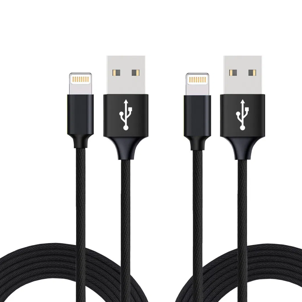 1m 2m 3m 3FT 6FT 10FT New Fabric Braided 2.4A Fast Charger USB Cable for iPhone iPad Mobile Accessories