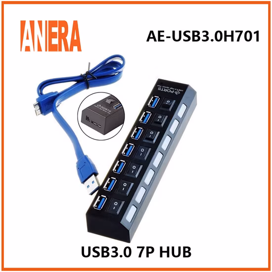 헤드폰 스탠드가 포함된 특수 디자인 3.0 USB 허브(XH)