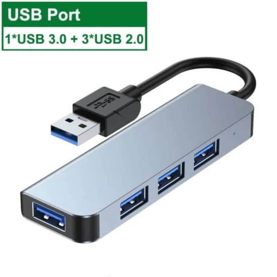 USB 허브 4 포트 USB 3.0/2.0 MacBook PRO용 마이크로 슬롯 지원