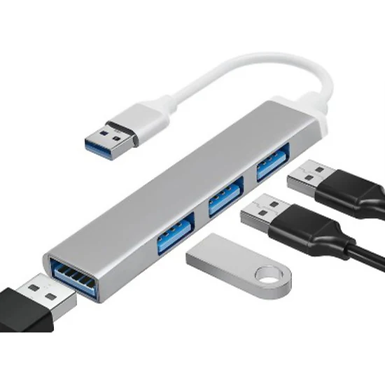 Anera 고속 합금 멀티 타입 C 3.1 ~ 4 포트 USB3.0 USB2.0 허브 MacBook PRO 노트북용 Usbc 4포트 허브